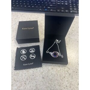 Kate Lynn Phoenix Adjustable Slider Rise from the Ashes Glass Crystal Bracelet